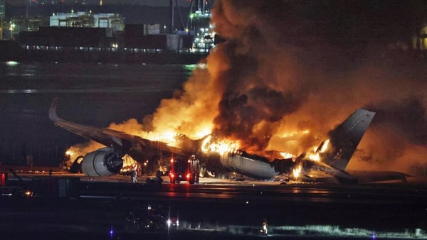 იაპონიის აეროპორტში სანაპირო თავდაცვის თვითმფრინავის ბორტზე მყოფი 5 ადამიანი დაიღუპა